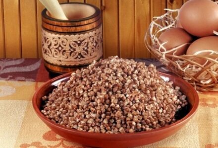 Buckwheat porridge pisua galtzeko